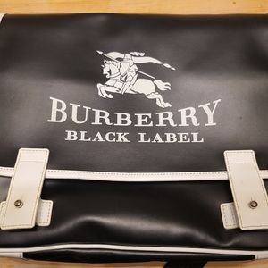 Burberry messenger bag in black & white color.